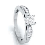Load image into Gallery viewer, 50-Pointer Solitaire Platinum Engagement Ring with a Hidden Heart JL PT G 118-A
