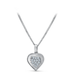 Load image into Gallery viewer, Evara Platinum Diamond Heart Pendant Set JL PT P E 326   Jewelove.US
