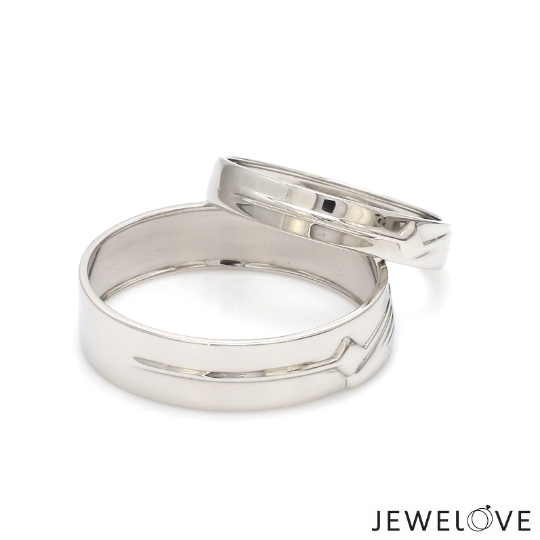 Platinum Plain Couple Bands JL PT CB 134-A