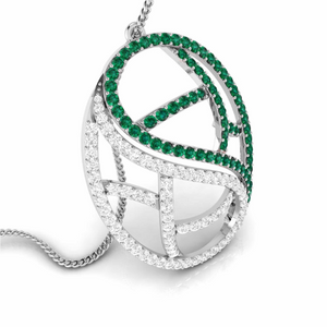 Designer Platinum Set with Diamond & Emerald for Women JL PT PE NL8526E