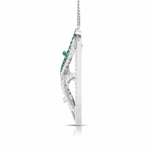 Designer Platinum with Diamond Emerald Pendant for Women JL PT P NL8526E   Jewelove.US