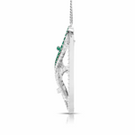 Load image into Gallery viewer, Designer Platinum with Diamond Emerald Pendant for Women JL PT P NL8526E   Jewelove.US
