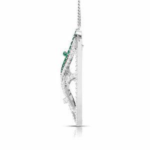 Designer Platinum with Diamond Emerald Pendant for Women JL PT P NL8526E   Jewelove.US