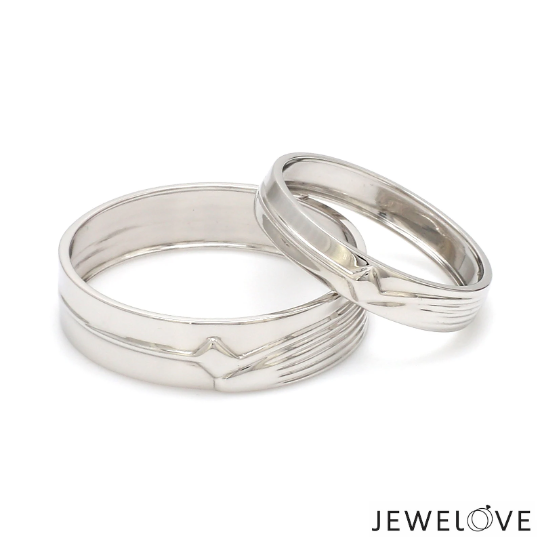 Platinum Plain Couple Bands JL PT CB 134-A