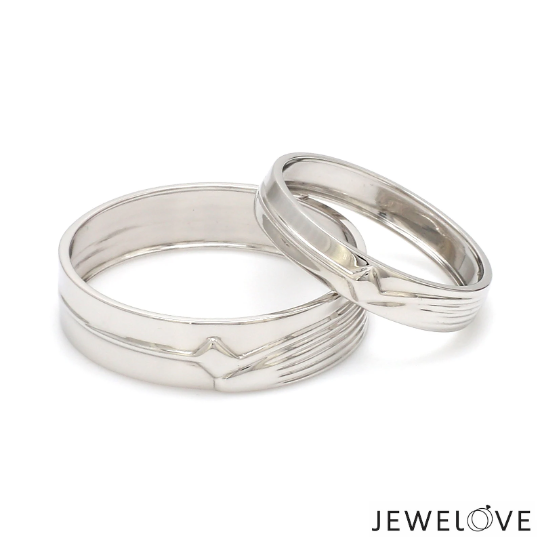 Platinum Plain Couple Bands JL PT CB 134-A   Jewelove