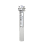 Load image into Gallery viewer, 70-Pointer Lab Grown Solitaire Single Halo Diamond Shank Platinum Ring JL PT RP RD LG 157-A
