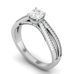 Load image into Gallery viewer, 50-Pointer Solitaire Diamond Split Shank Platinum Ring JL PT RP RD 165-A
