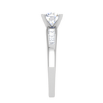 Load image into Gallery viewer, 2-Carat Lab Grown Solitaire with Princess cut Diamond Shank Platinum Ring JL PT RC PR LG 186-B
