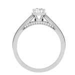 Load image into Gallery viewer, 1-Carat Lab Grown Solitaire Diamond Split Shank Platinum Ring JL PT RP RD LG 165-B
