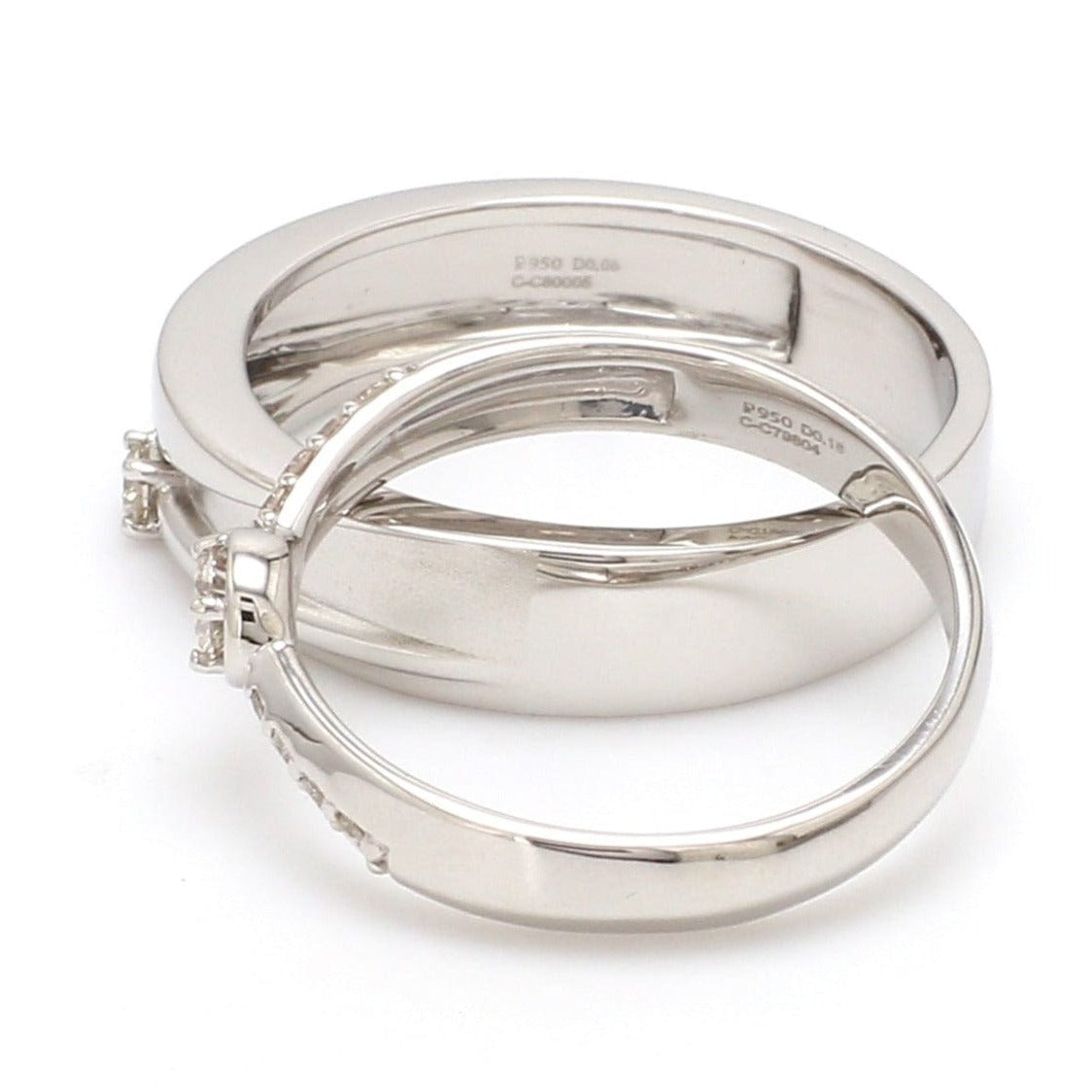 Designer Platinum Diamond Couple Rings JL PT 915