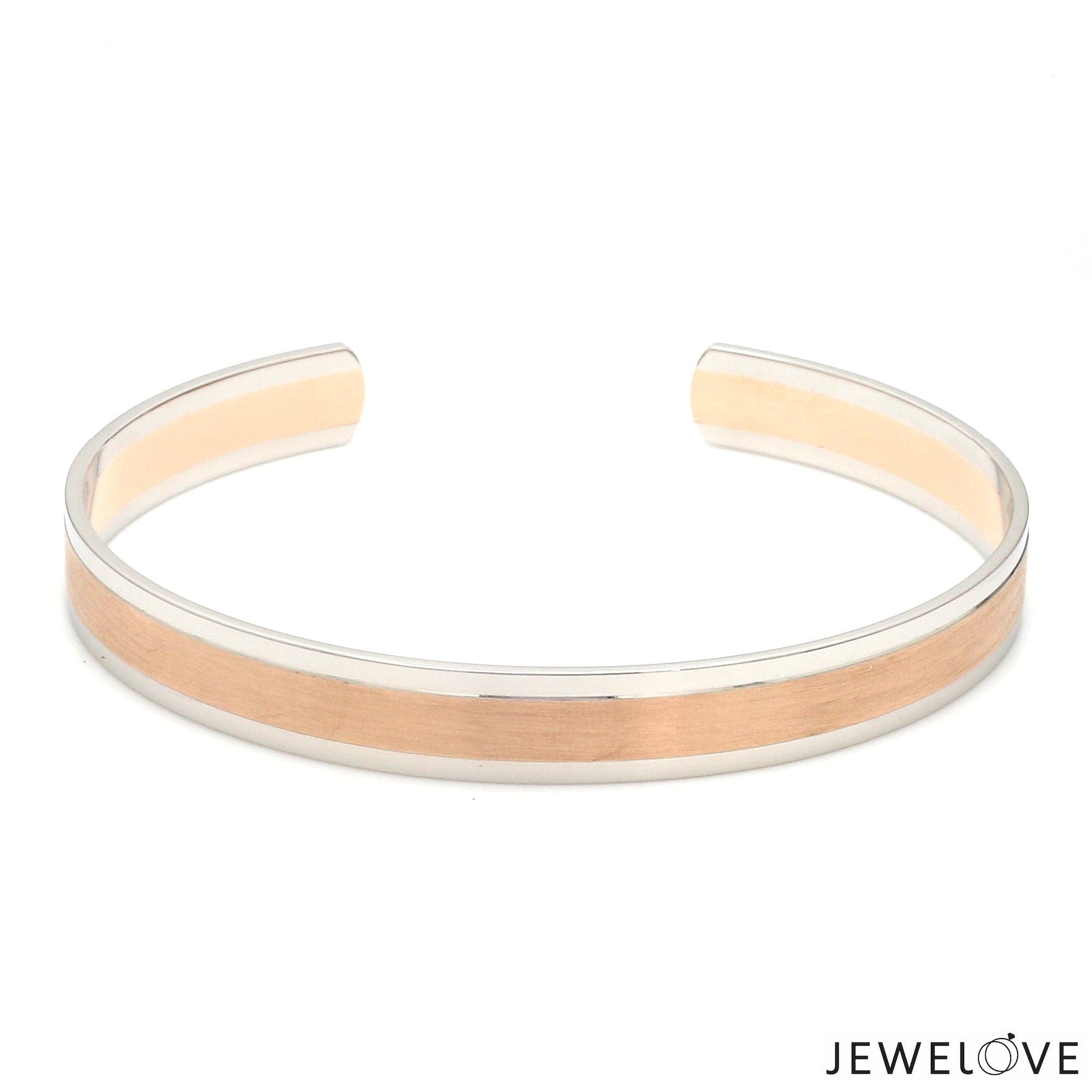 Platinum & Rose Gold Open Kada for Men JL PTB 1218