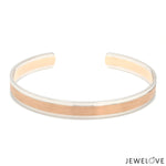 Load image into Gallery viewer, Platinum &amp; Rose Gold Open Kada for Men JL PTB 1218
