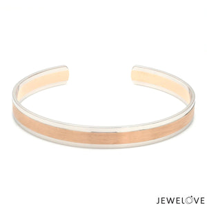 Platinum & Rose Gold Open Kada for Men JL PTB 1218
