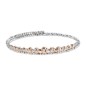 Dazzling Shiny Flexible Japanese Platinum & Rose Gold Bracelet for Women JL PTB 719