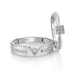 Load image into Gallery viewer, Designer Platinum Love Bands with Diamond JL PT 1066

