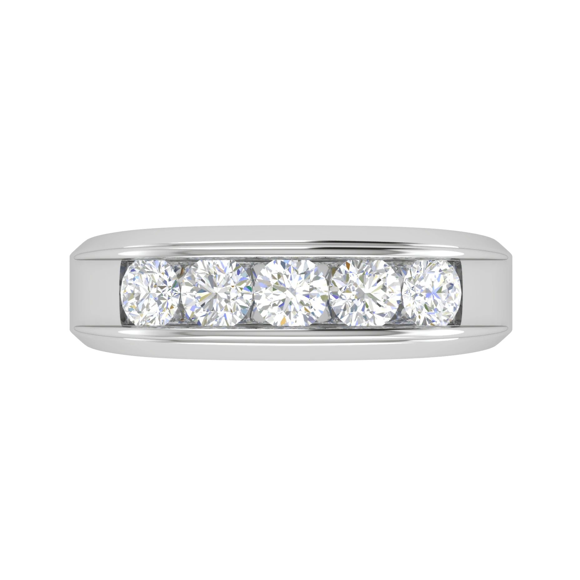 Platinum Unisex Ring with Diamonds JL PT MB RD 146