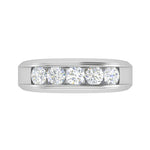 Load image into Gallery viewer, Platinum Unisex Ring with Diamonds JL PT MB RD 146
