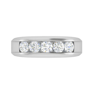 Platinum Unisex Ring with Diamonds JL PT MB RD 146