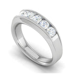 Load image into Gallery viewer, Platinum Unisex Ring with Diamonds JL PT MB RD 146
