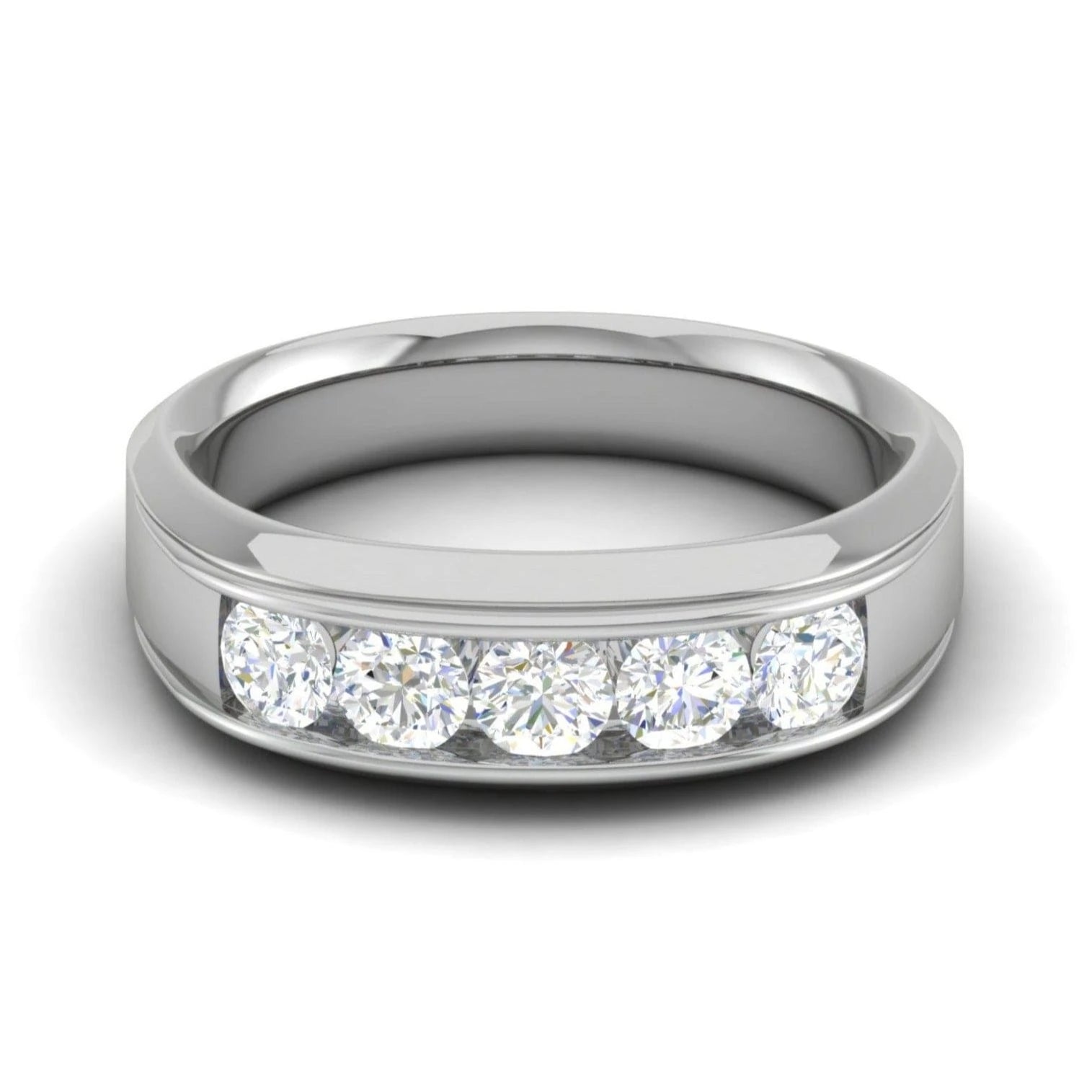Platinum Unisex Ring with Diamonds JL PT MB RD 146