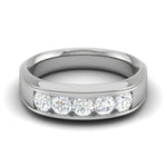 Load image into Gallery viewer, Platinum Unisex Ring with Diamonds JL PT MB RD 146
