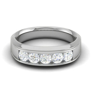 Platinum Unisex Ring with Diamonds JL PT MB RD 146