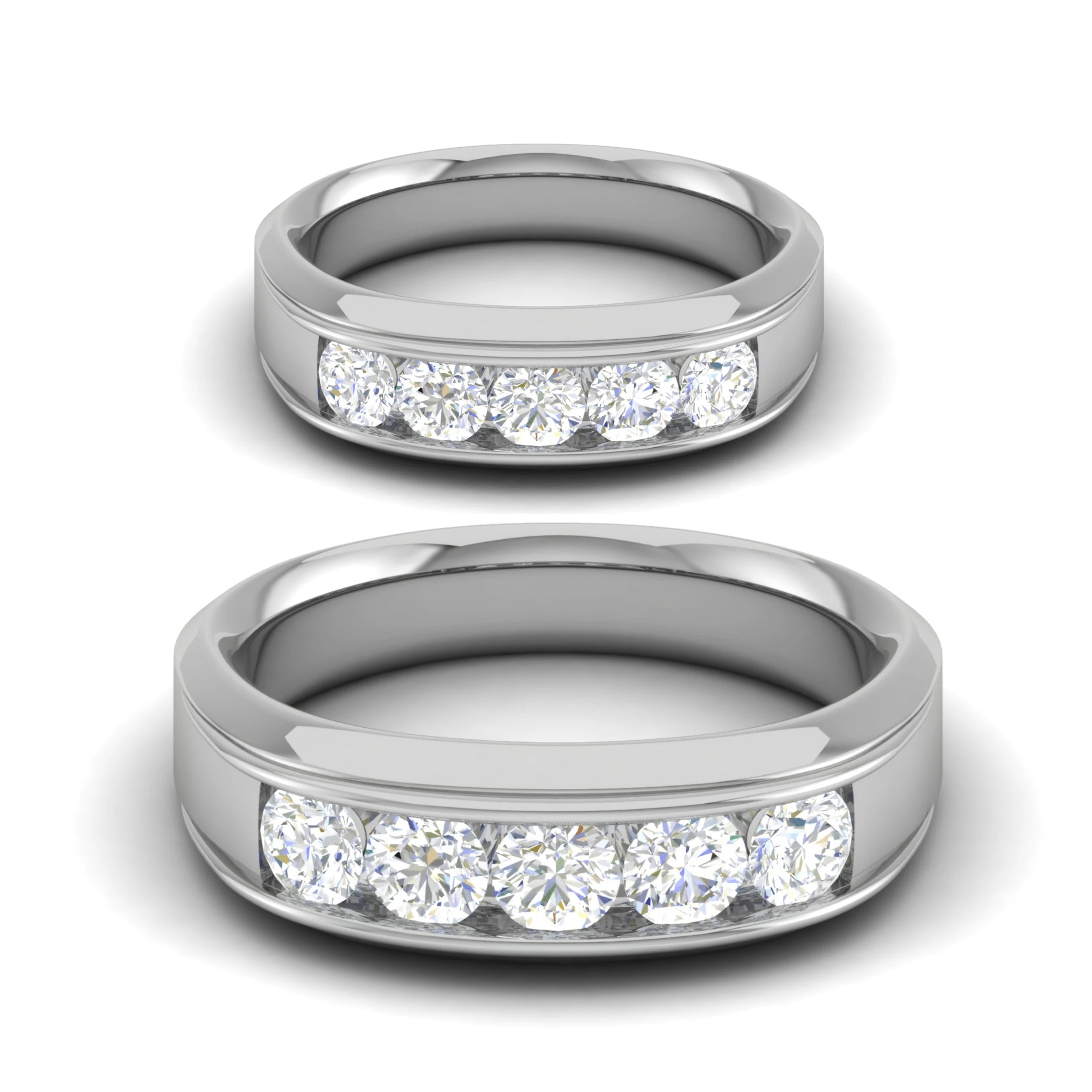 Platinum Unisex Ring with Diamonds JL PT MB RD 146