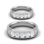 Load image into Gallery viewer, Platinum Unisex Ring with Diamonds JL PT MB RD 146
