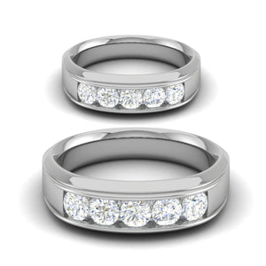 Platinum Unisex Ring with Diamonds JL PT MB RD 146