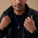 Load image into Gallery viewer, Plain Platinum Om Pendant JL PT OM-3
