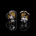 Load image into Gallery viewer, 18K Yellow Gold Heart Earrings with Natural Fancy Yellow &amp; White Diamond JL AU E 108
