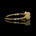 Load image into Gallery viewer, 18K Yellow Gold Ring with Fancy Pear Cut Yellow &amp; White Diamond JL AU 140
