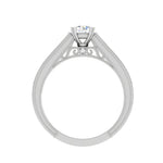 Load image into Gallery viewer, 1-Carat Lab Grown Solitaire Diamond Shank Platinum Engagement Ring for Women JL PT RV RD LG-112
