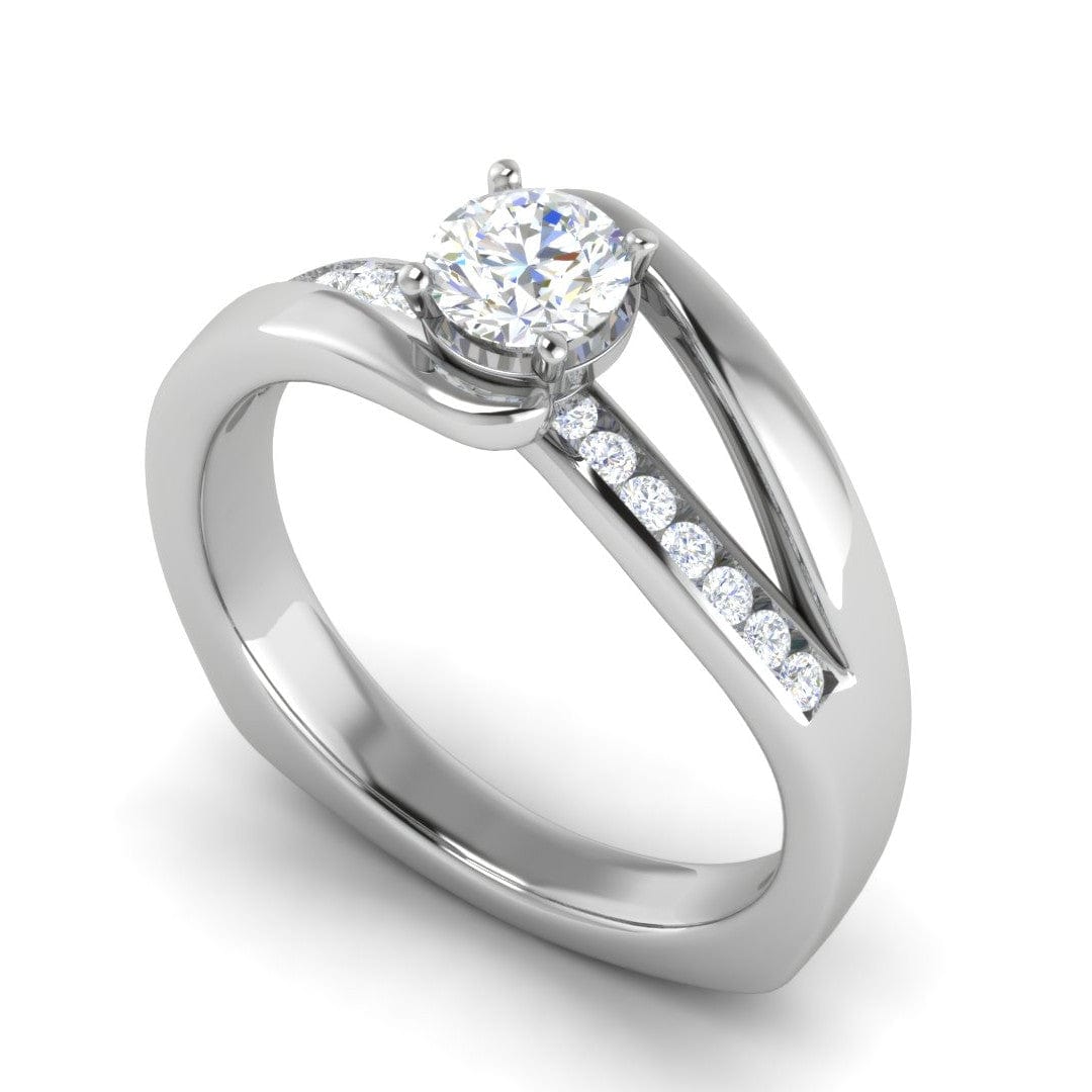 70-Pointer Lab Grown Solitaire Diamond Shank Platinum Ring JL PT RP RD LG G 121-A