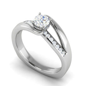 70-Pointer Lab Grown Solitaire Diamond Shank Platinum Ring JL PT RP RD LG G 121-A