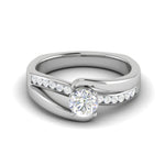 Load image into Gallery viewer, 2-Carat Lab Grown Solitaire Diamond Shank Platinum Ring JL PT RP RD LG G 121-D
