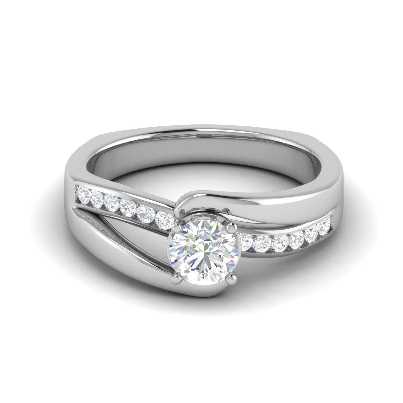 70-Pointer Lab Grown Solitaire Diamond Shank Platinum Ring JL PT RP RD LG G 121-A