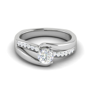 70-Pointer Lab Grown Solitaire Diamond Shank Platinum Ring JL PT RP RD LG G 121-A