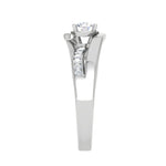 Load image into Gallery viewer, 1-Carat Lab Grown Solitaire Diamond Shank Platinum Engagement Ring JL PT RP RD LG-121

