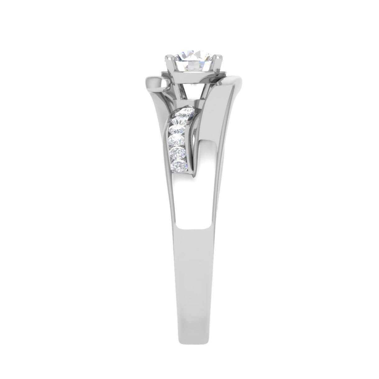 70-Pointer Lab Grown Solitaire Diamond Shank Platinum Ring JL PT RP RD LG G 121-A