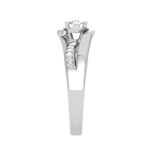 70-Pointer Lab Grown Solitaire Diamond Shank Platinum Ring JL PT RP RD LG G 121-A