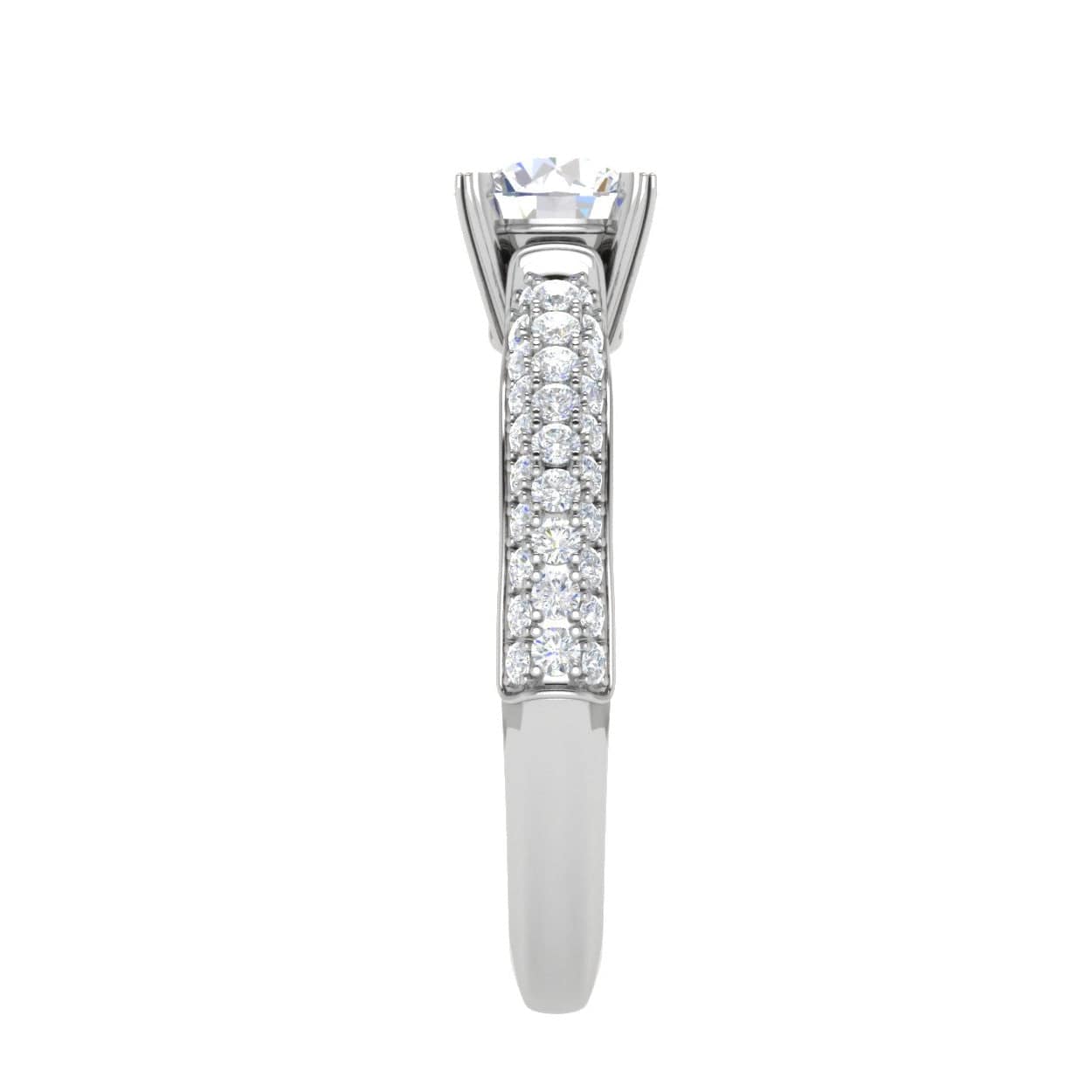 70-Pointer Lab Grown Solitaire Diamond Split Shank Platinum Ring JL PT RP RD LG G 161-A