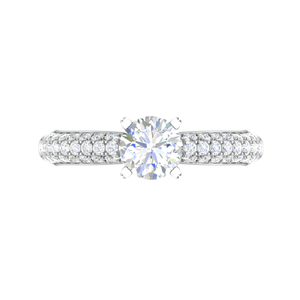 50-Pointer Lab Grown Solitaire Diamond Split Shank Platinum Ring JL PT RP RD LG G 161