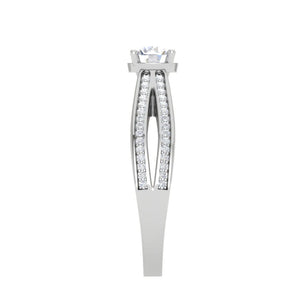 1.50-Carat Lab Grown Solitaire Diamond Split Shank Platinum Ring JL PT RP RD LG G 165-C