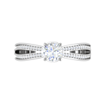 Load image into Gallery viewer, 70-Pointer Solitaire Diamond Split Shank Platinum Ring JL PT RP RD 165-B
