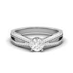 Load image into Gallery viewer, 50-Pointer Lab Grown Solitaire Diamond Split Shank Platinum Ring JL PT RP RD LG G 165
