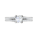 Load image into Gallery viewer, 1.50-Carat Solitaire Diamond Split Shank Platinum Ring JL PT RP RD LG G 182-C
