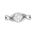 Load image into Gallery viewer, 70-Pointer Lab Grown Solitaire Platinum Diamond Single Twisted Shank Engagement Ring JL PT LG G WB6007E-A
