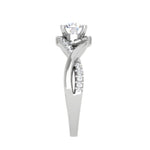 Load image into Gallery viewer, 50-Pointer Solitaire Platinum Diamond Single Twisted Shank Engagement Ring JL PT WB6007E-A
