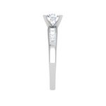Load image into Gallery viewer, 1-Carat Solitaire with Princess cut Diamond Shank Platinum Ring JL PT RC PR 186-C
